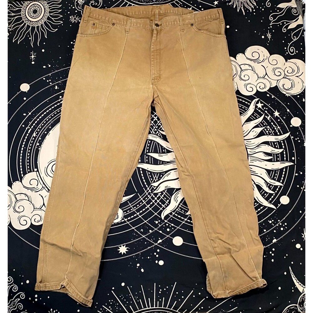 Dickies Pant Men's 44x30 Brown Canvas Cotton Carpenter Straight Utility Workwear